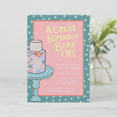 ベイクオフお誕生日ケーキ飾ズ 招待状 (スタンド正面)
