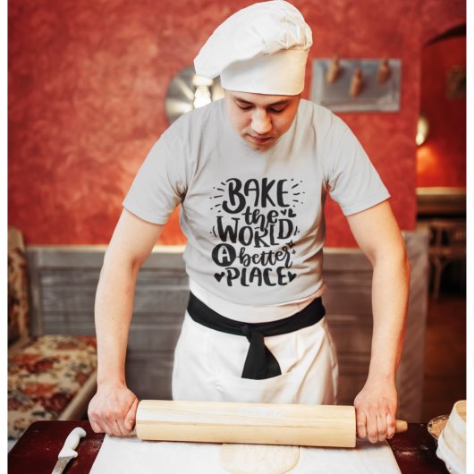 ベイクザワールドアベタープレイス引用文レタリングT-Sh Tシャツ