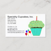 ベイクショップパーティーカップケーキバルーン 名刺 (正面)