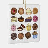 ベイクセールのおすすめカップケーキクッキーパイブラウニードーナツ セラミックオーナメント (右)