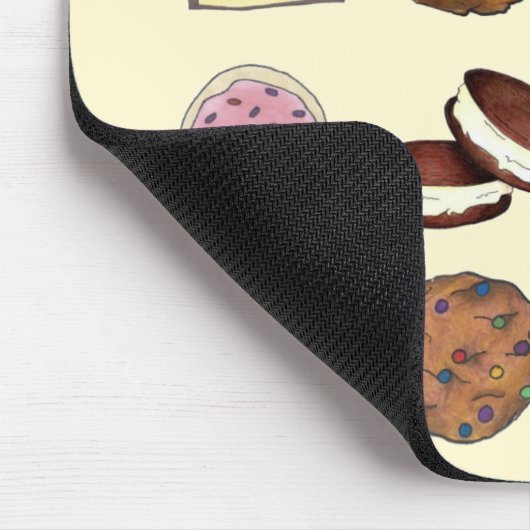 ベイクセールのおすすめカップケーキクッキーパイブラウニードーナツ マウスパッド (コーナー)