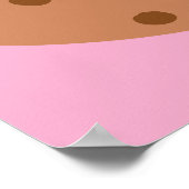 ベイクセールの看板、かわいいベイクセールの発表、ピンク ポスター (角)