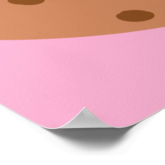 ベイクセールの看板、かわいいベイクセールの発表、ピンク ポスター (角)