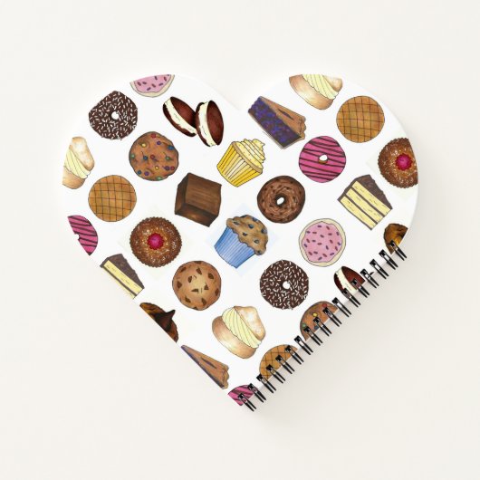 ベイクセールカップケーキブラウニーパイ焼いたケーキグッズ ノートブック (裏面)