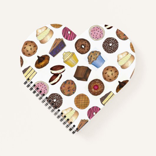 ベイクセールカップケーキブラウニーパイ焼いたケーキグッズ ノートブック (正面)