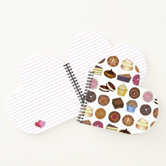 ベイクセールカップケーキブラウニーパイ焼いたケーキグッズ ノートブック (内部)