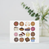 ベイクセールカップケーキブラウニーパイ焼いたケーキグッズ ポストカード (スタンド正面)