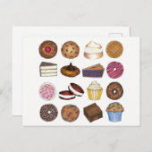 ベイクセールカップケーキブラウニーパイ焼いたケーキグッズ ポストカード (正面/裏面)