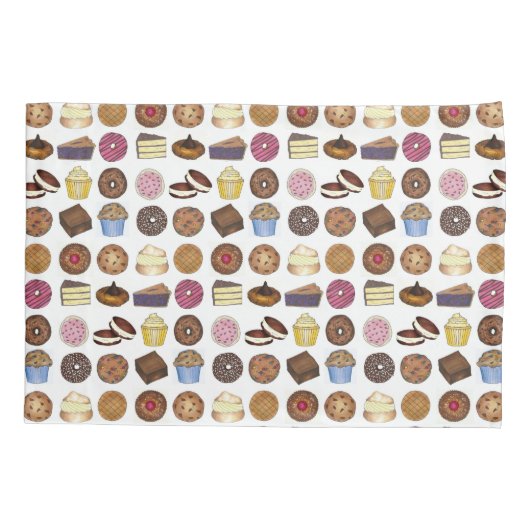 ベイクセールカップケーキブラウニーパイ焼いたケーキグッズ 枕カバー (裏面)