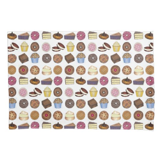 ベイクセールカップケーキブラウニーパイ焼いたケーキグッズ 枕カバー (正面)