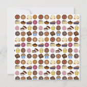 ベイクセールドーナッツカップケーキクリームパフケーキパイスライス 招待状 (裏面)