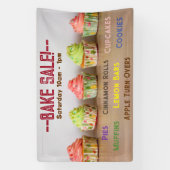 ベイクセール!Cupcakesスクリプトのカスタマイズ行 横断幕 (縦)