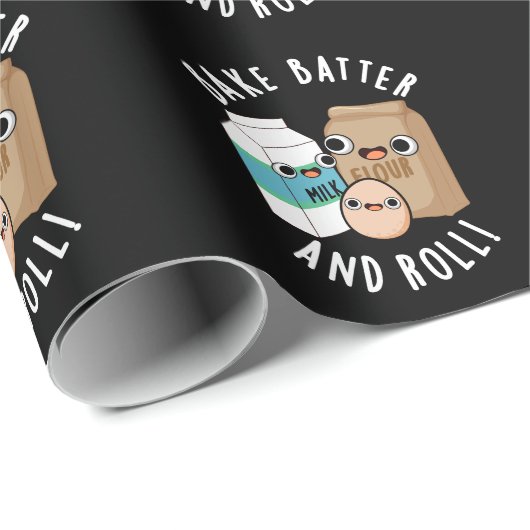 ベイクバッターと転がおもしろいベーキングソンプンダーク ラッピングペーパー (ロールコーナー)