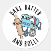 ベイクバッター及び転がおもしろいベーキングプリン ラウンドシール (正面)