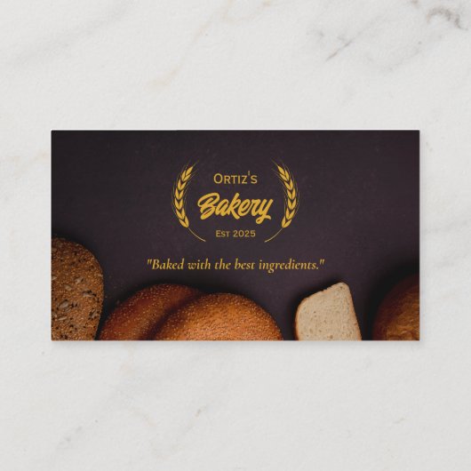 ベイクベーカリー事業 | 黄金エレガントの小麦 名刺 (裏面)