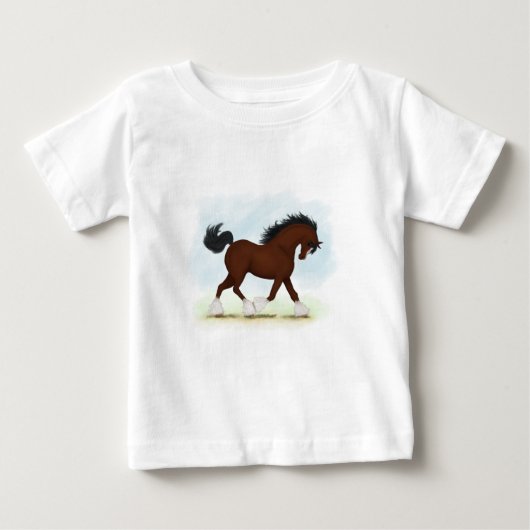ベイクライデスデールホース ベビーTシャツ (正面)
