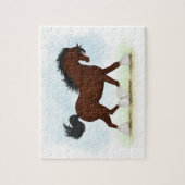 ベイクライデールホース荷車を引くブリードエクエストリアン ジグソーパズル (縦)