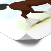 ベイクライデールホース荷車を引くブリードエクエストリアン ポスター (角)