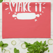 ベイク・イット・アイット・レタリングベーキング キッチンタオル (折り畳み)