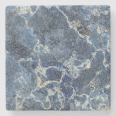 ベイグレーブラックマーブルベージュベージュ静脈 ストーンコースター (正面)