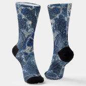 ベイグレーブラックマーブルベージュベージュ静脈 ソックス (傾斜あり)