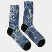 ベイグレーブラックマーブルベージュベージュ静脈 ソックス (右)