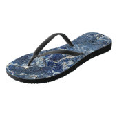 ベイグレーブラックマーブルベージュベージュ静脈 ビーチサンダル (アングル)