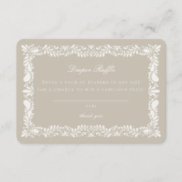 ベイグ タラベラ タイル おむつ くじ ご招待状 挿入紙 エンクロージャーカード