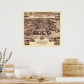 ベイサイドパーク – クイーンズ, NYパノラママップ – 1915 ポスター (キッチン)