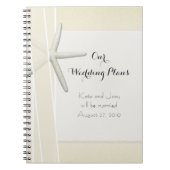 ベイサイドビーチをテーマにしたウェディングプランナーメモリーブック ノートブック (正面)