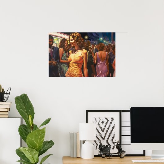 ベイサイドラテンアメリカ系女性 ポスター (ホームオフィス)