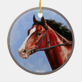 ベイサラブレッド競走馬 セラミックオーナメント (裏面)