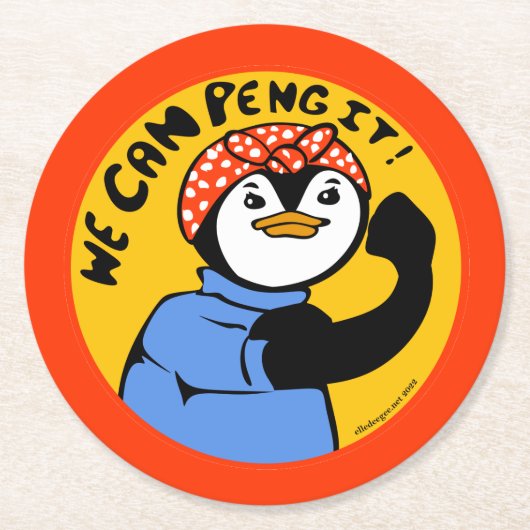 ベイザペンギター紙コースター ラウンドペーパーコースター (正面)