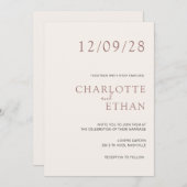 ベイシンプルジエレガント 招待状 (正面/裏面)