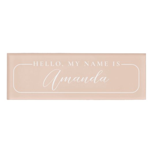ベイシンプルジモダンュエレガントなウェディング空白の 名札 (正面)