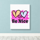 ベイスウォーターハート キャンバスプリント (インサイチュ (ウッドフロア))