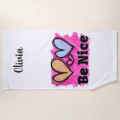 ベイスウォーターハート ビーチタオル (正面)