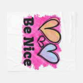 ベイスウォーターハート フリースブランケット (正面(横))