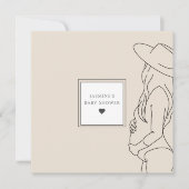 ベイスタイリッシュミニマルジ男女兼用・シャワー 招待状 (正面)