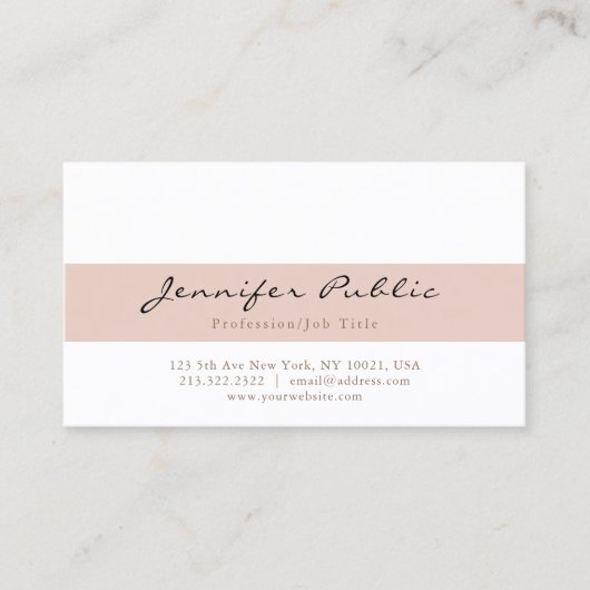 ベイスタイリッシュージホワイトモダンプロフェッショナルシンプル 名刺 (正面)