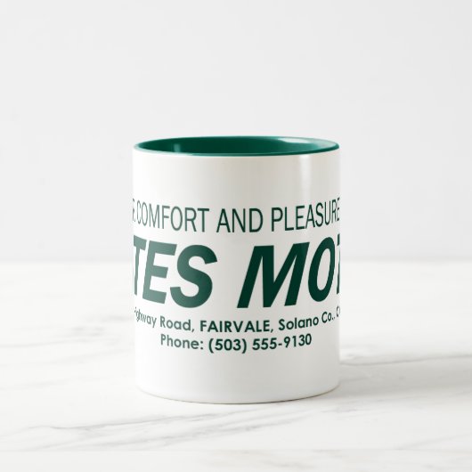 ベイツモーテルコーヒーマグ ツートーンマグカップ (中央)