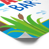 ベイトバーサイン大きい一魚釣りパーティー食品サイン ポスター (角)