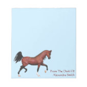 ベイトパーソナライズされたロッティングアラビアンホースアートノート ノートパッド (正面)