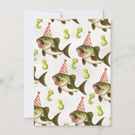 ベイト魚釣り誕生日パーティーを開く 招待状 (裏面)