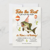 ベイト魚釣り誕生日パーティーを開く 招待状 (正面)