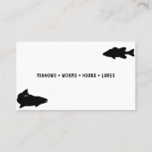 ベイト&タックル魚釣りをテーマにしたロゴ 名刺 (裏面)