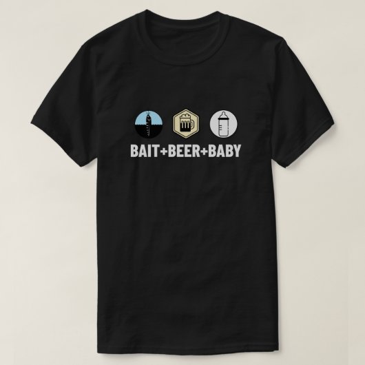 ベイト、ビール、父親のTシャツ Tシャツ (デザイン正面)
