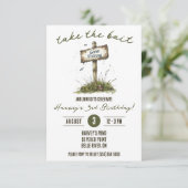 ベイト、魚釣りをテーマにした誕生日パーティー 招待状 (スタンド正面)