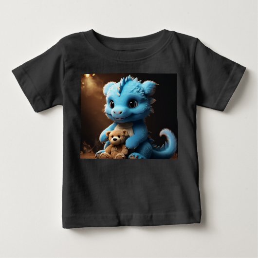 ベイドラゴンとテディ・ティー ベビーTシャツ (正面)