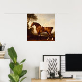 ベイハンターヴィンテージ絵画ズバイジョージ・スタブズ ポスター (ホームオフィス)